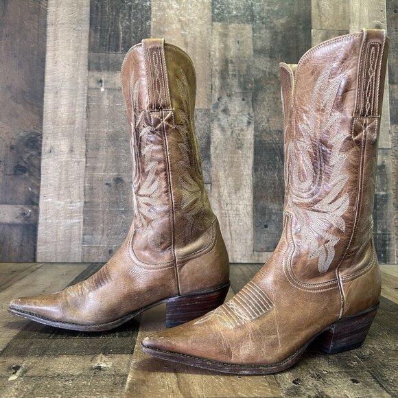 Charlie 1 Horse Lucchese Pointed Toe Western Cowboy Boots Womens 6 B - Picture 1 of 12